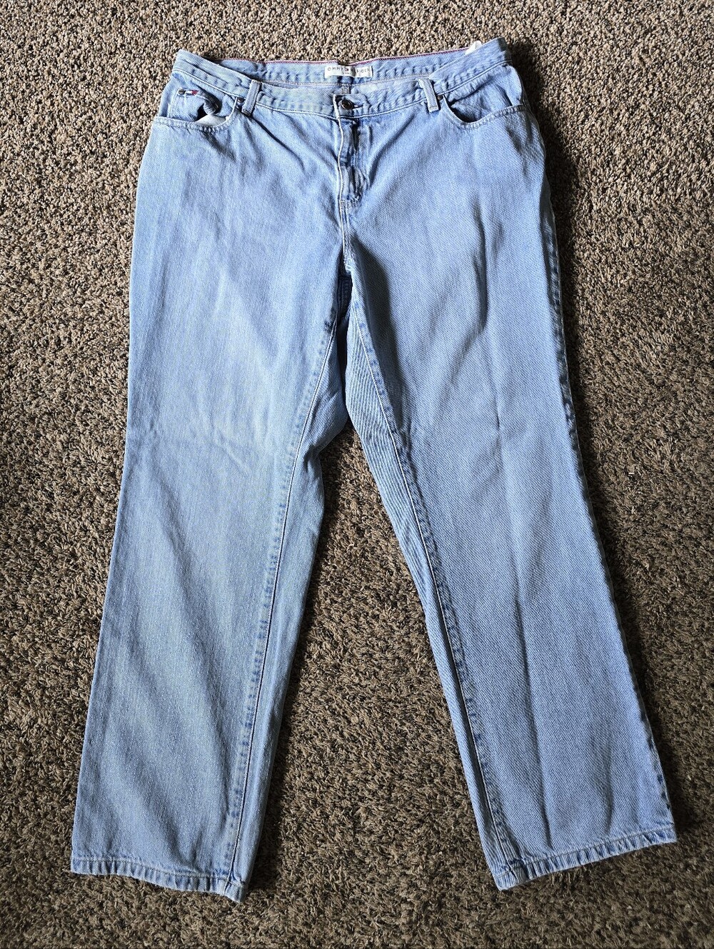 Vintage Tommy Hilfiger Light Blue Women's Classic Straight-Leg Jeans